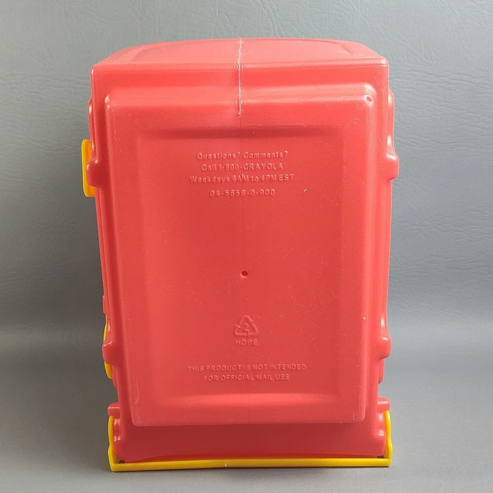 Crayola Vintage Plastic Mailbox Toy With Flag Crayon Play Pretend Toy Kids Red - Picture 11 of 14